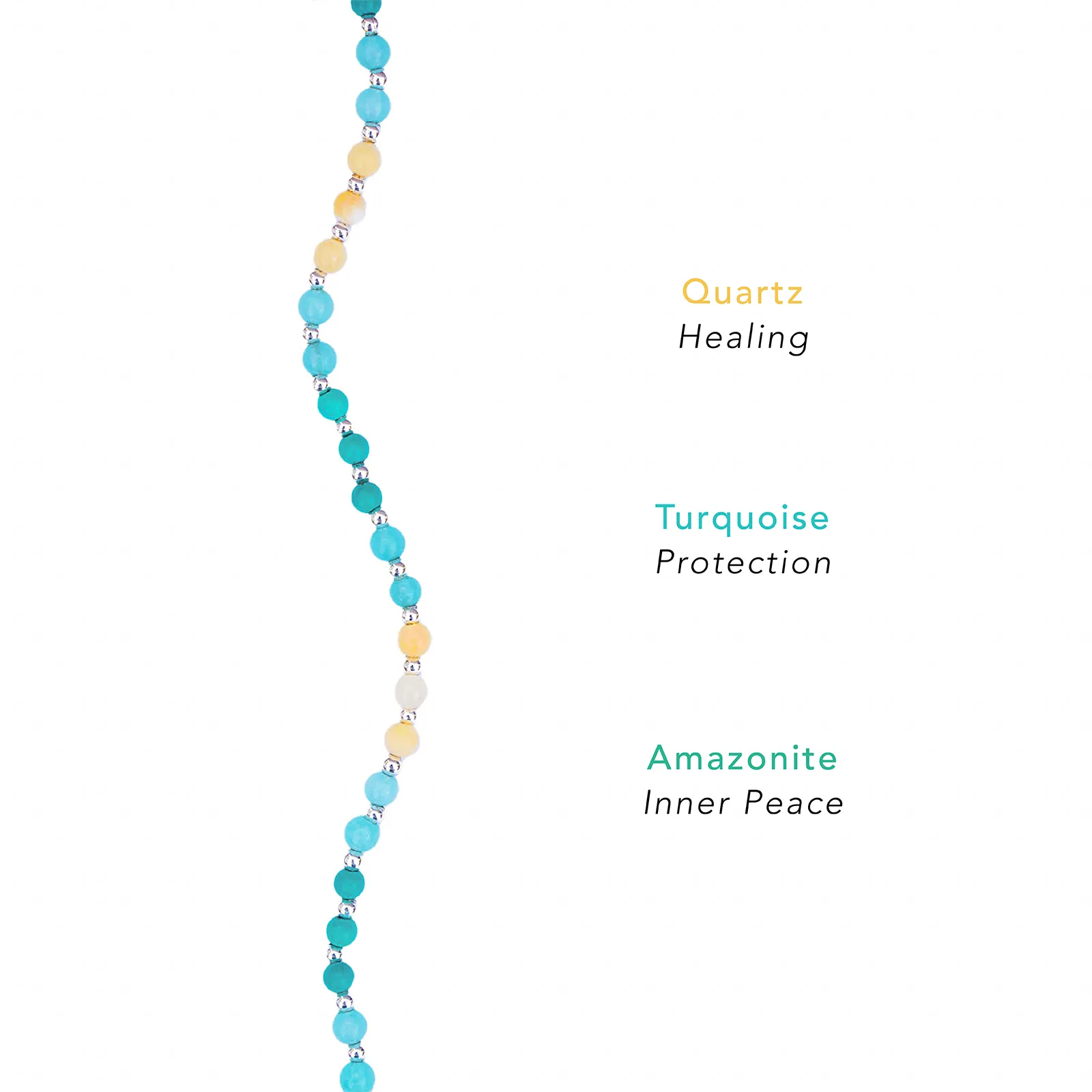 Anti-Anxiety + Healing 4mm Metal Accent Necklace sold by Lotus & Luna product image thumbnail 4