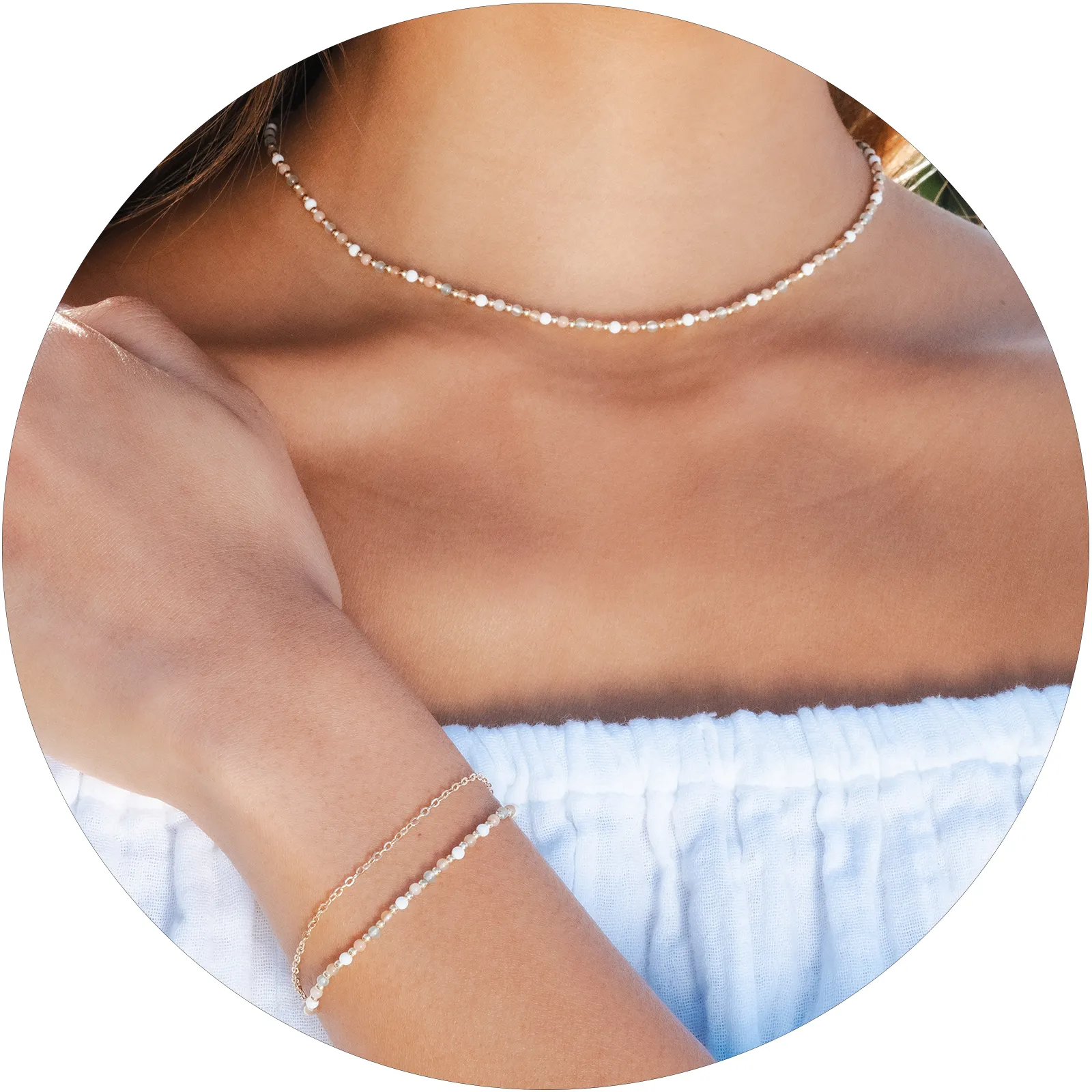 Good Fortune + Growth 2mm Necklace + Layered Bracelet Set sold by Lotus & Luna