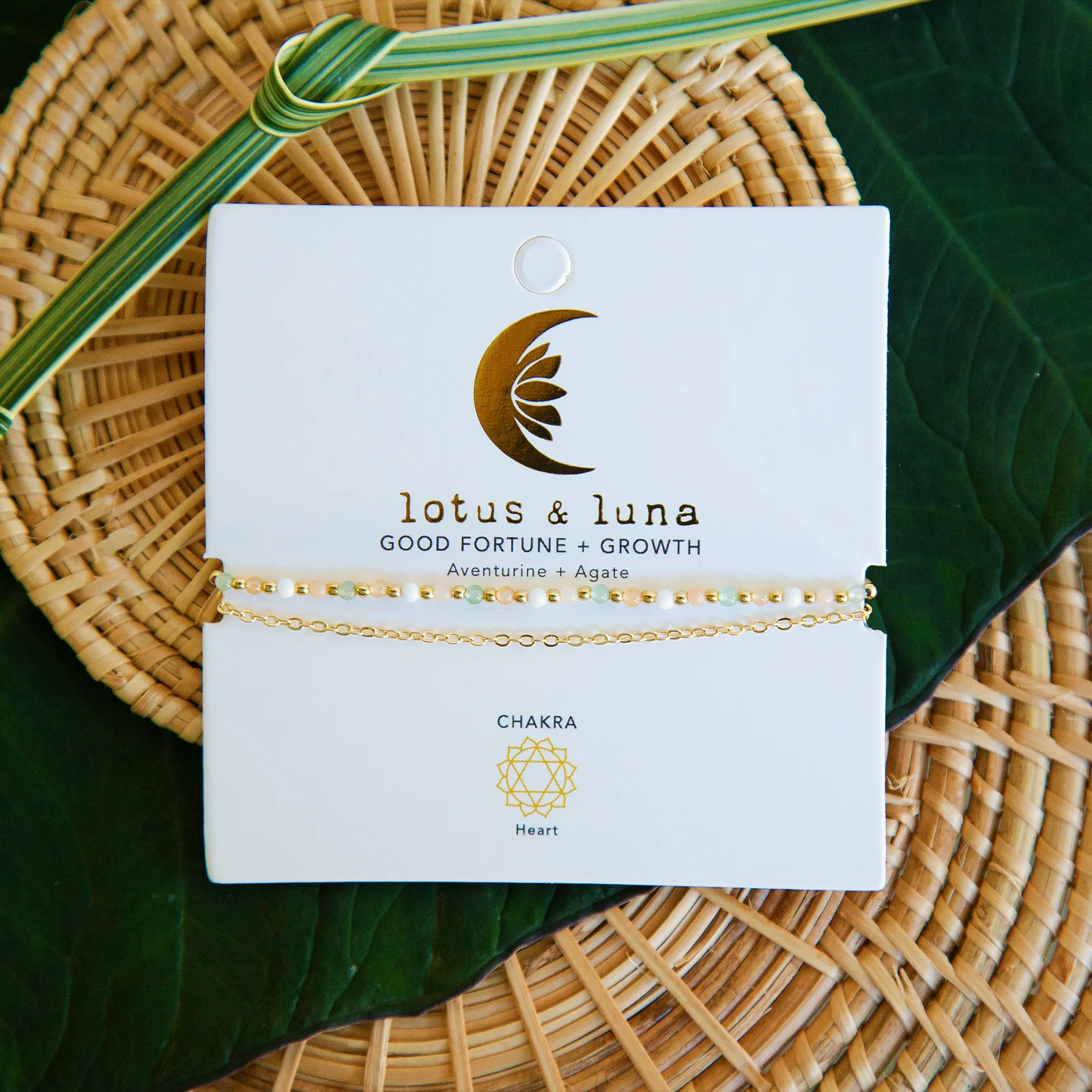 Good Fortune + Growth 2mm Necklace + Layered Bracelet Set sold by Lotus & Luna product image thumbnail 5