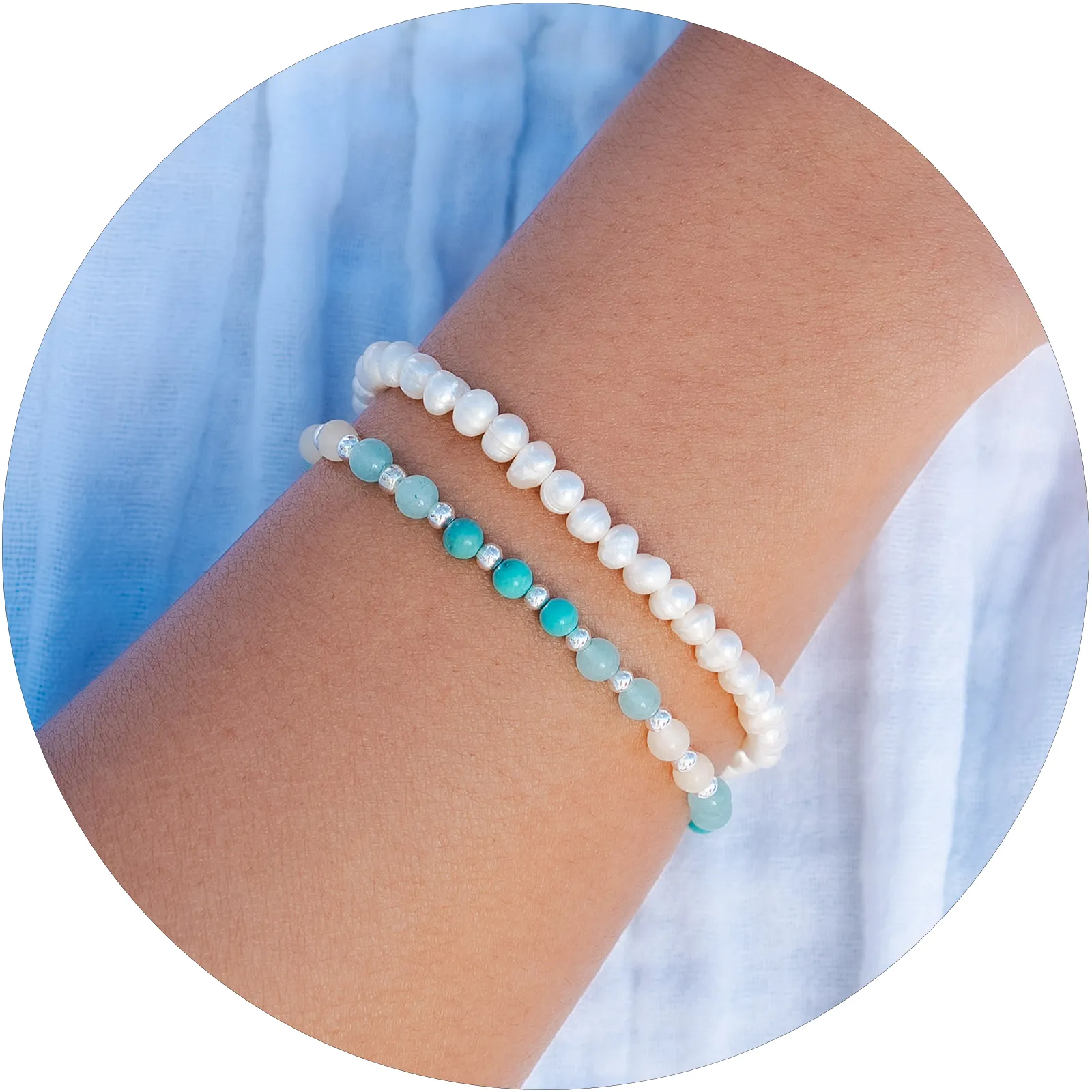Anti-Anxiety, Healing, and Self Love Bracelet Stack sold by Lotus & Luna