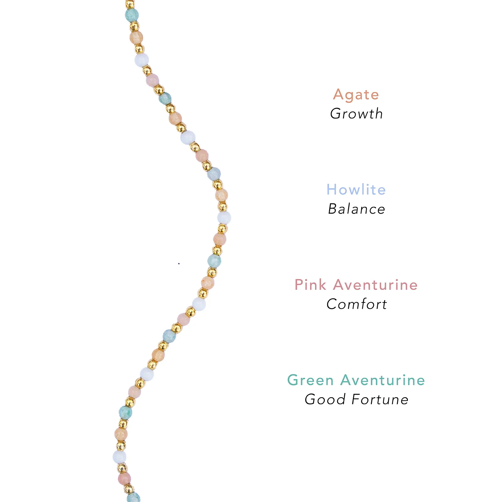 Good Fortune + Growth 2mm Layered Healing Bracelet sold by Lotus & Luna product image thumbnail 4