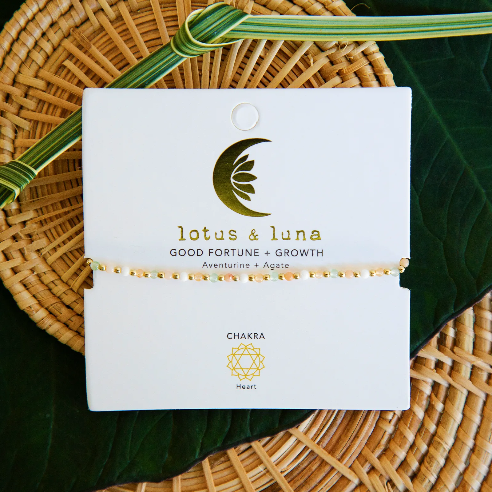 Good Fortune + Growth Healing 2mm Anklet sold by Lotus & Luna product image thumbnail 3