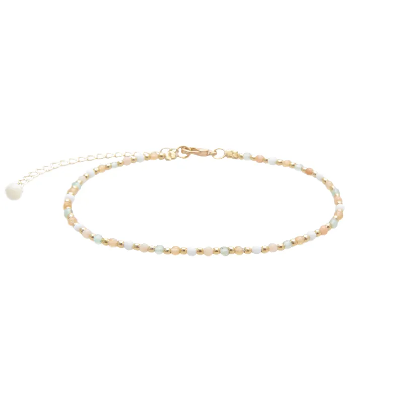 Good Fortune + Growth Healing 2mm Anklet sold by Lotus & Luna