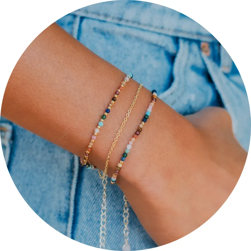 Master Healer 2mm Layered Bracelet Stack sold by Lotus & Luna