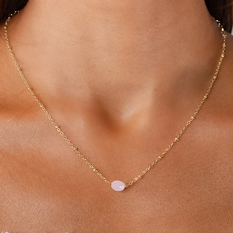 Rose Quartz Necklace sold by Lotus & Luna