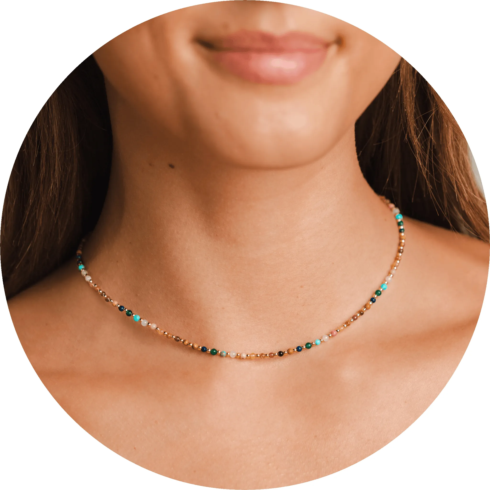 Master Healer 2mm Necklace + Layered Bracelet Set sold by Lotus & Luna product image thumbnail 3