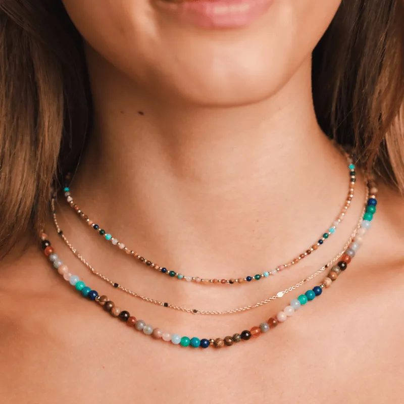 2mm + 4mm Master Healer Necklace Stack sold by Lotus & Luna