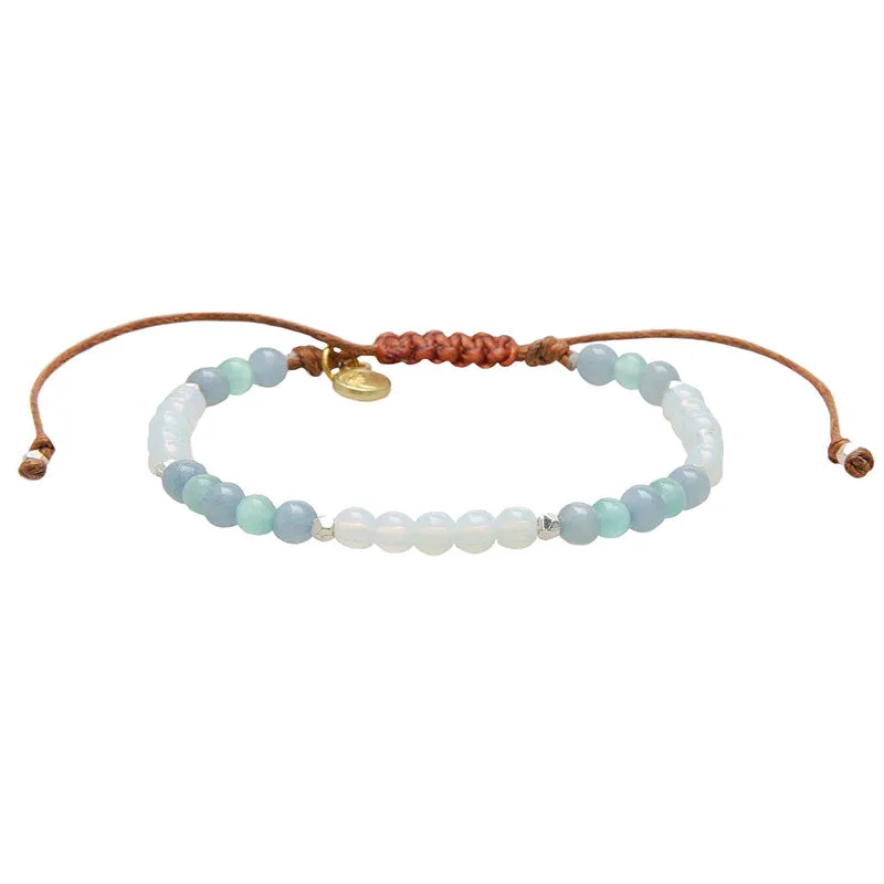 Intuition + Inner Peace 4mm Healing Bracelet sold by Lotus & Luna