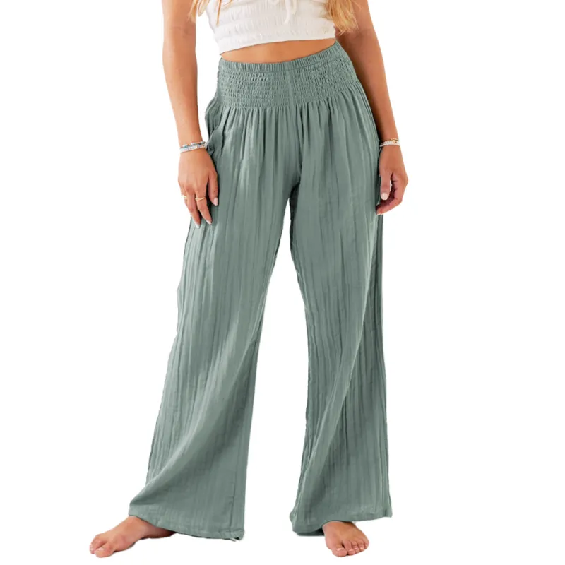 Sage Wide Leg Cotton Pants sold by Lotus & Luna