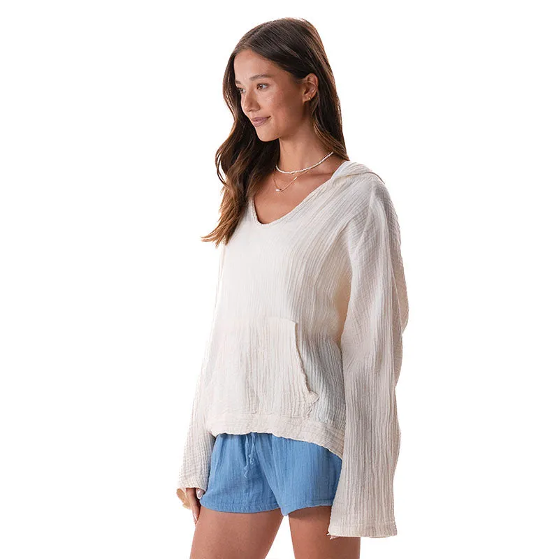 Cream Baja Pullover sold by Lotus & Luna product image thumbnail 4