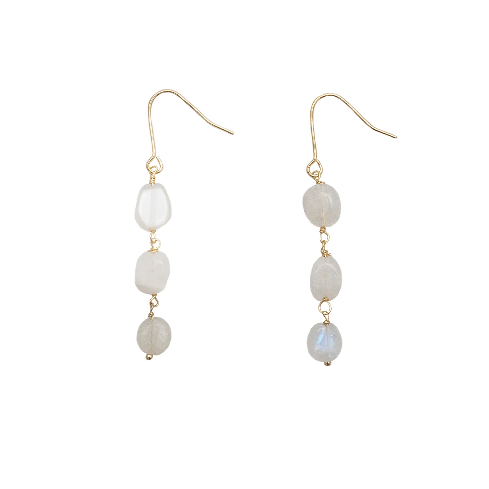 Moonstone Waterfall Earrings sold by Lotus & Luna product image thumbnail 2