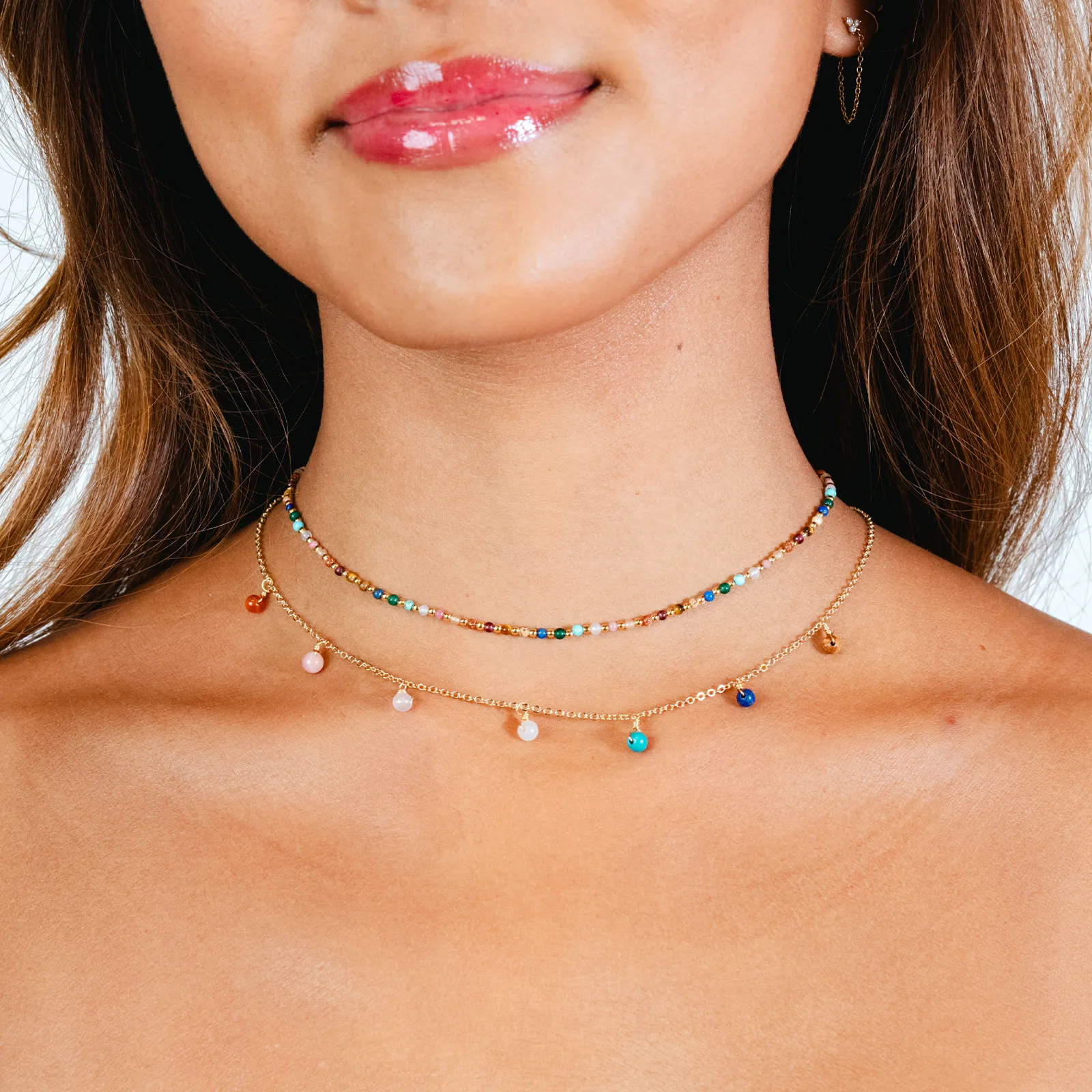 Master Healer 2mm + Dewdrop Necklace Stack sold by Lotus & Luna product image thumbnail 2