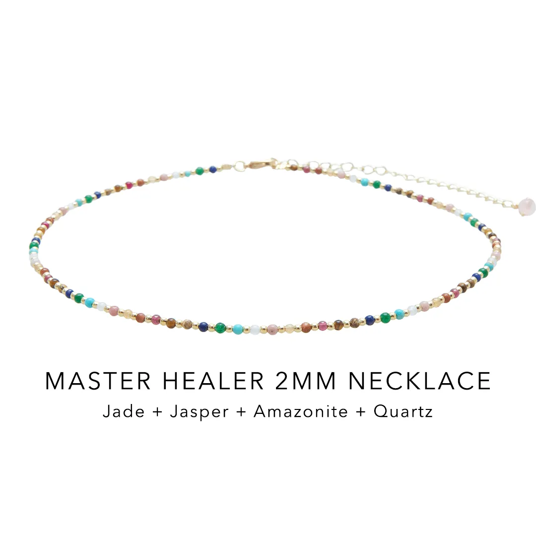 Master Healer 2mm + Dewdrop Necklace Stack sold by Lotus & Luna product image thumbnail 4