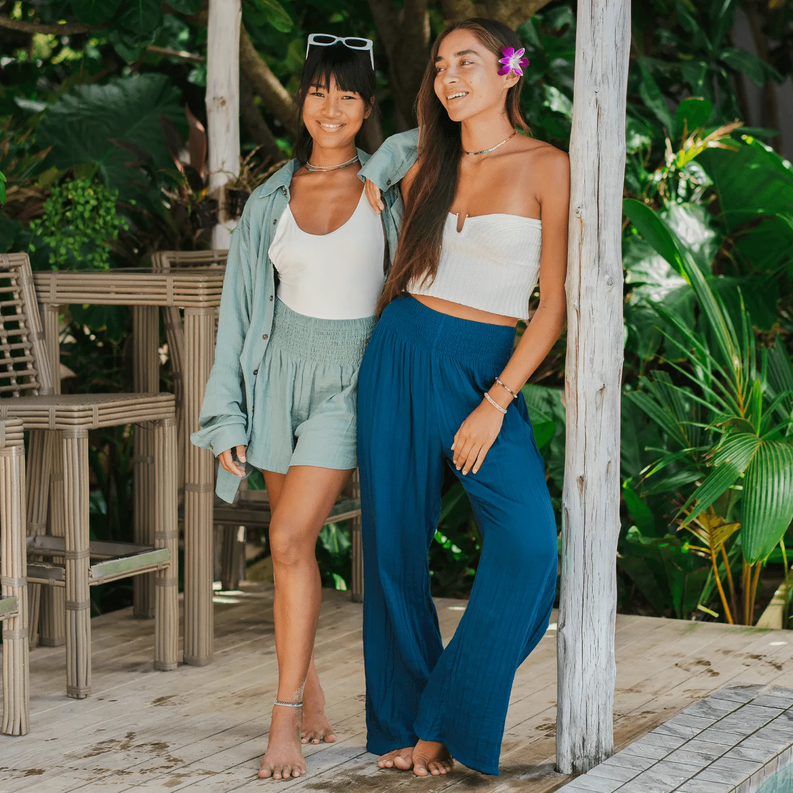 Pacific Wide Leg Cotton Pants sold by Lotus & Luna product image thumbnail 3