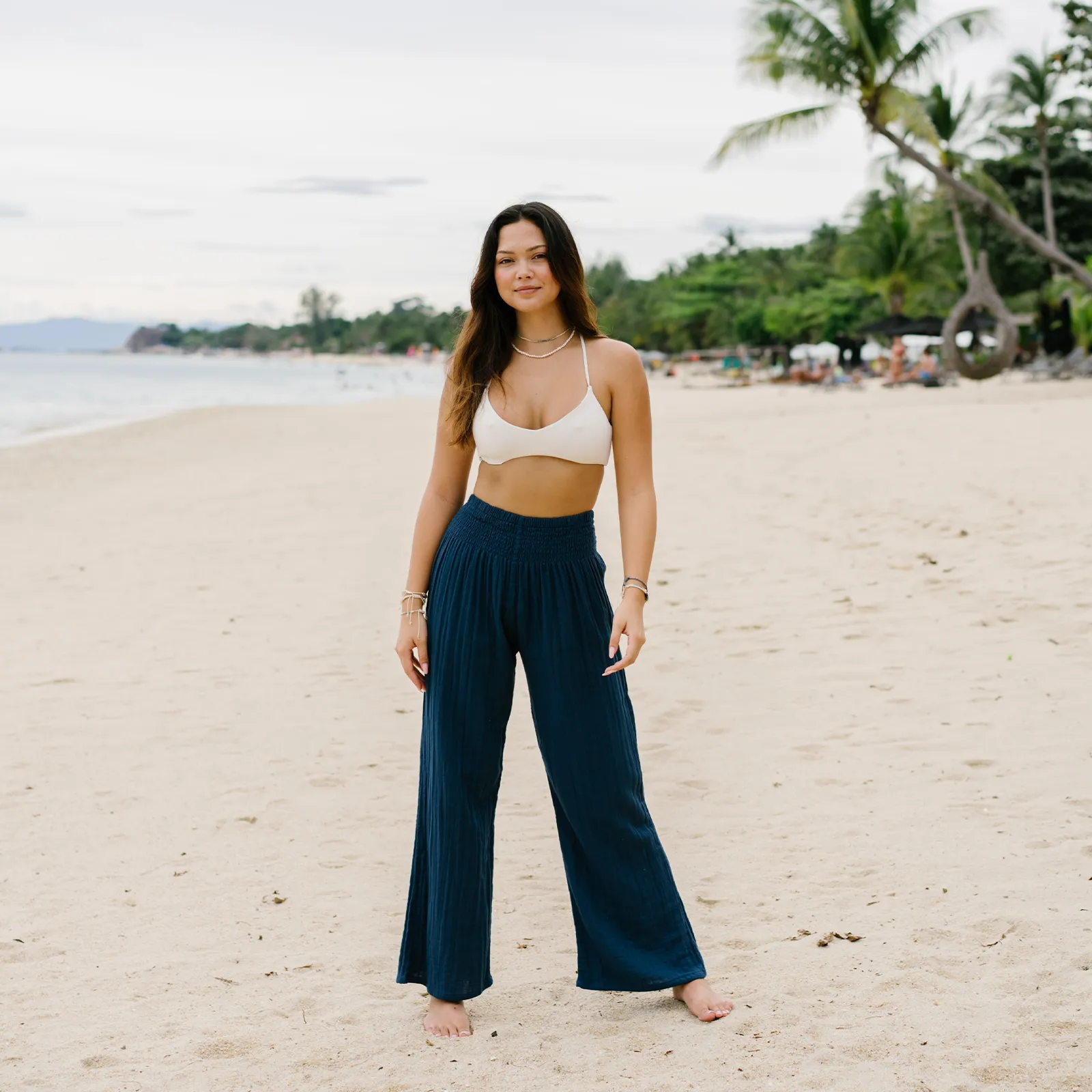 Pacific Wide Leg Cotton Pants sold by Lotus & Luna product image thumbnail 5