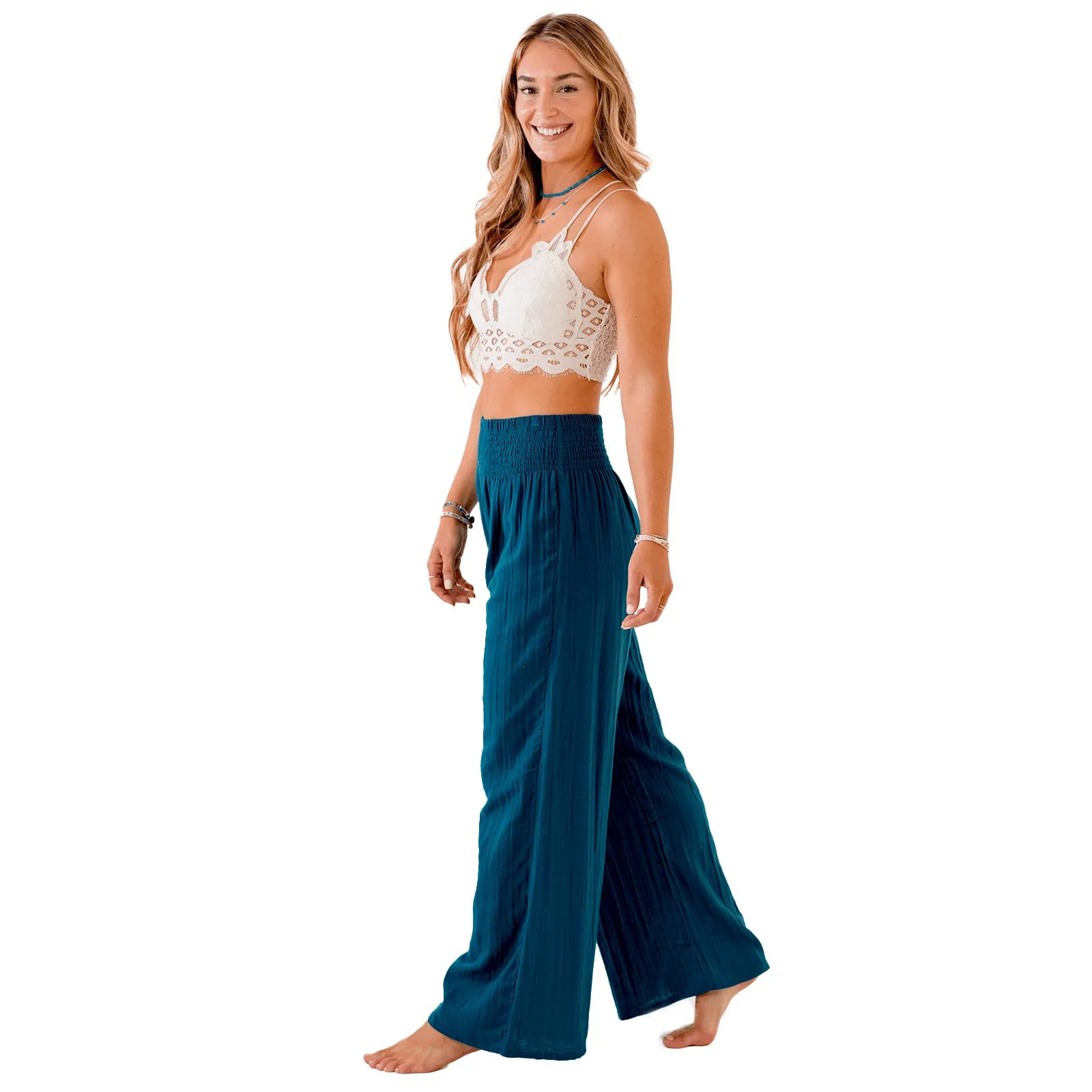 Pacific Wide Leg Cotton Pants sold by Lotus & Luna product image thumbnail 4