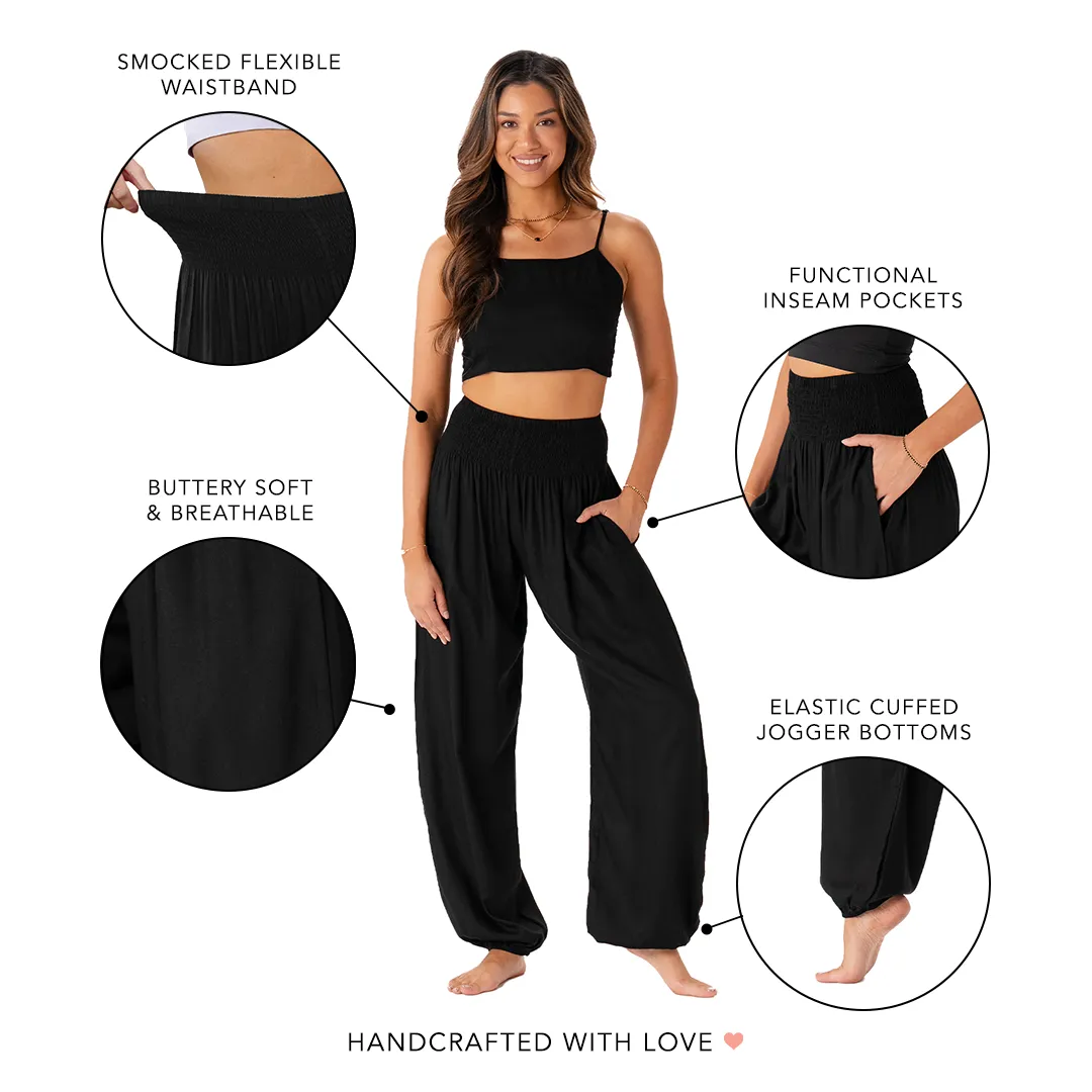 Black Harem Pants sold by Lotus & Luna product image thumbnail 4
