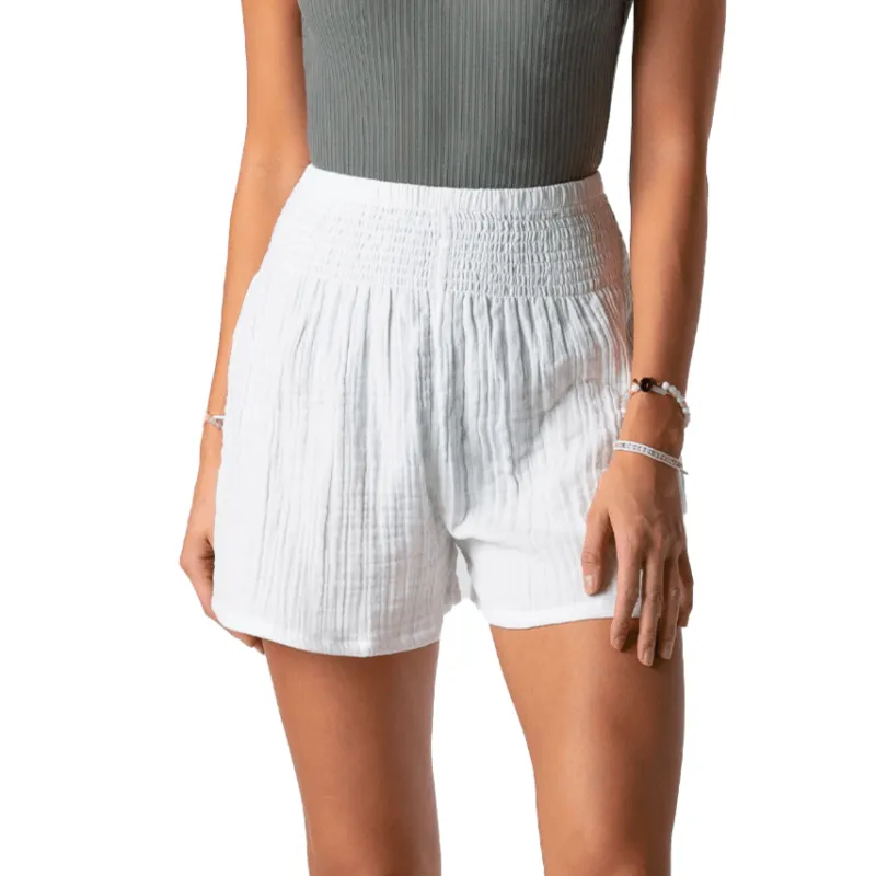 White Cotton Shorts sold by Lotus & Luna