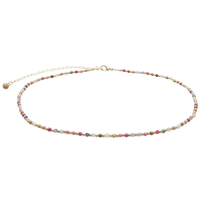 Intuition + Inner Peace 2mm Metal Accent Healing Necklace sold by Lotus & Luna