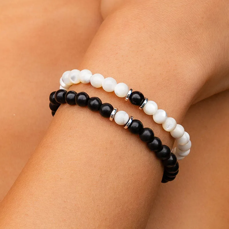 Yin to My Yang Bracelet Stack made by Lotus & Luna