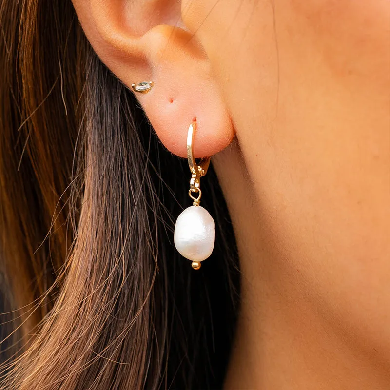 Pearl Drop Necklace + Earring Stack sold by Lotus & Luna product image thumbnail 2