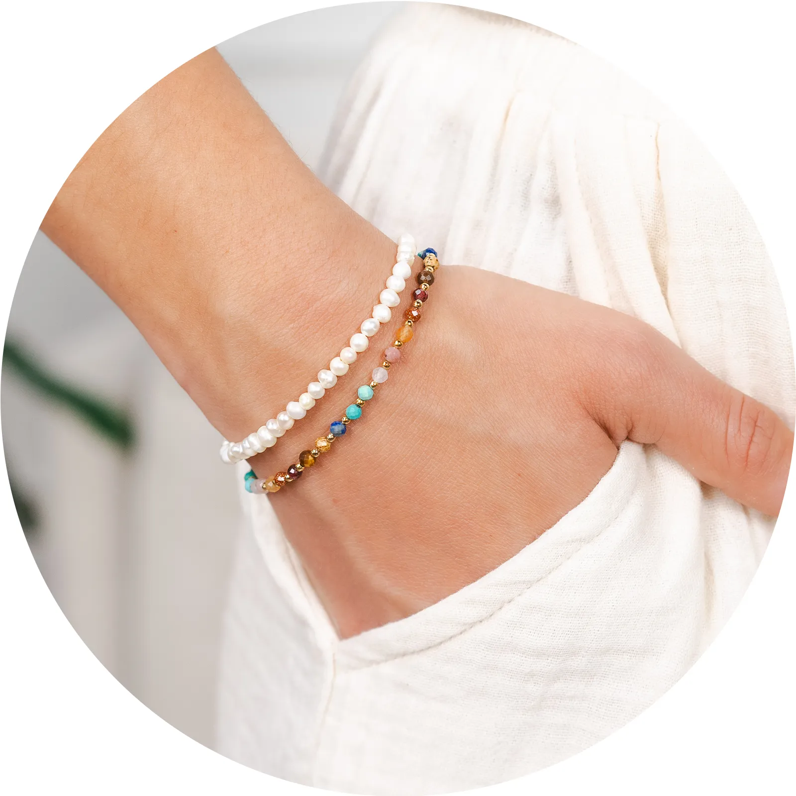 Self Love 3mm Metal Accent Bracelet sold by Lotus & Luna product image thumbnail 4