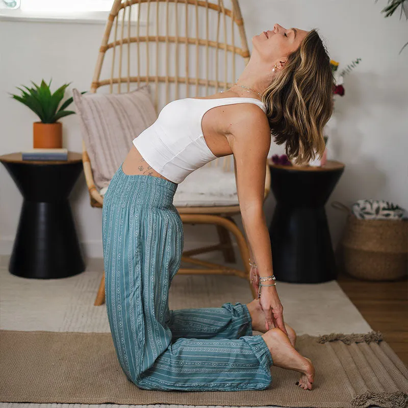 Seafoam Tribal Print Harem Pants sold by Lotus & Luna product image thumbnail 2