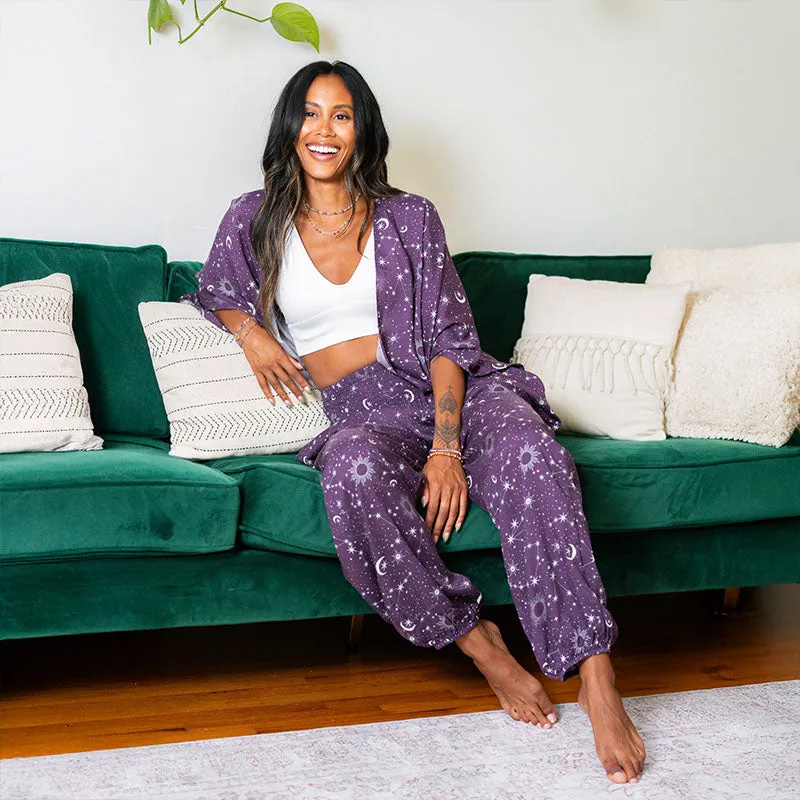 Plum Starry Night Harem Pants sold by Lotus & Luna product image thumbnail 5