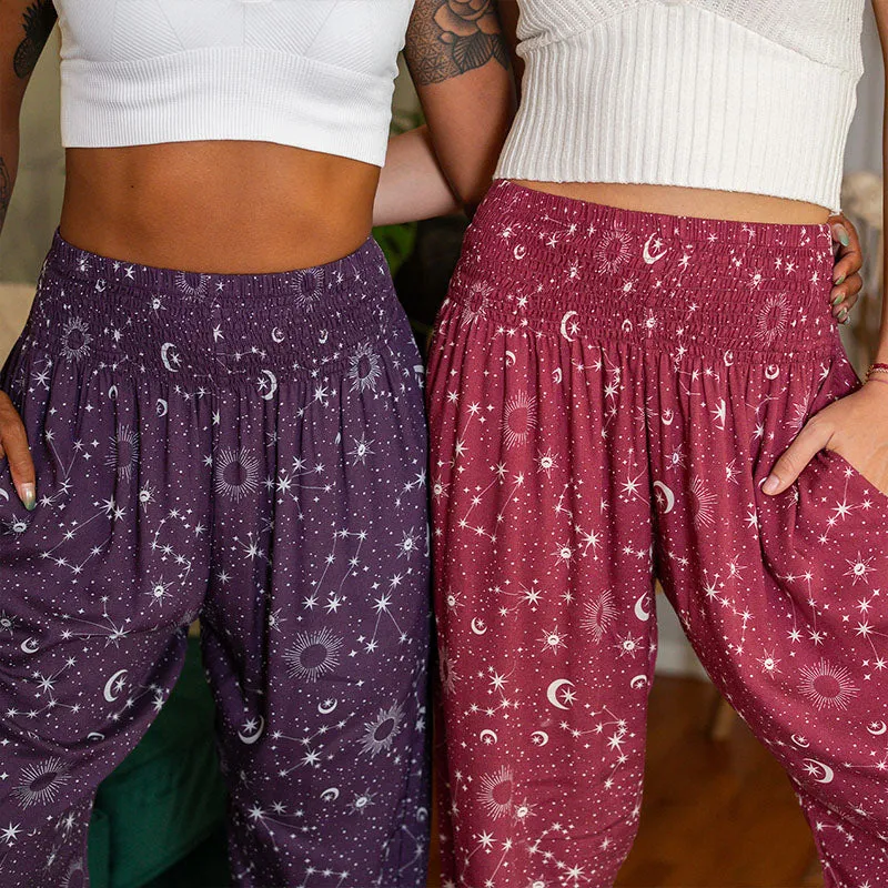 Plum Starry Night Harem Pants sold by Lotus & Luna product image thumbnail 3