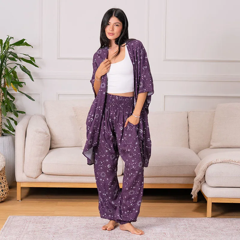 Plum Starry Night Harem Pants sold by Lotus & Luna product image thumbnail 2