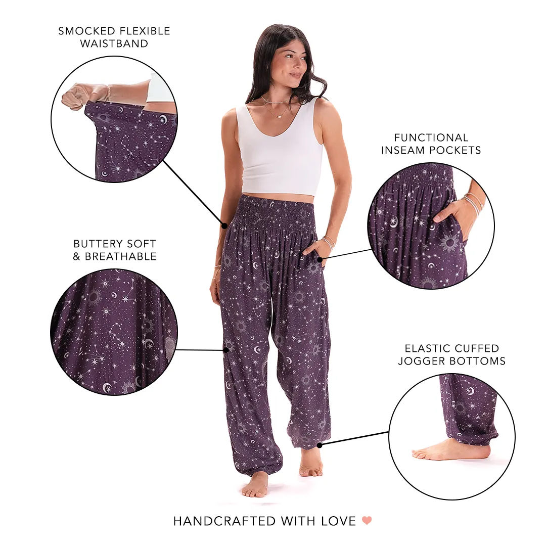 Plum Starry Night Harem Pants sold by Lotus & Luna product image thumbnail 4