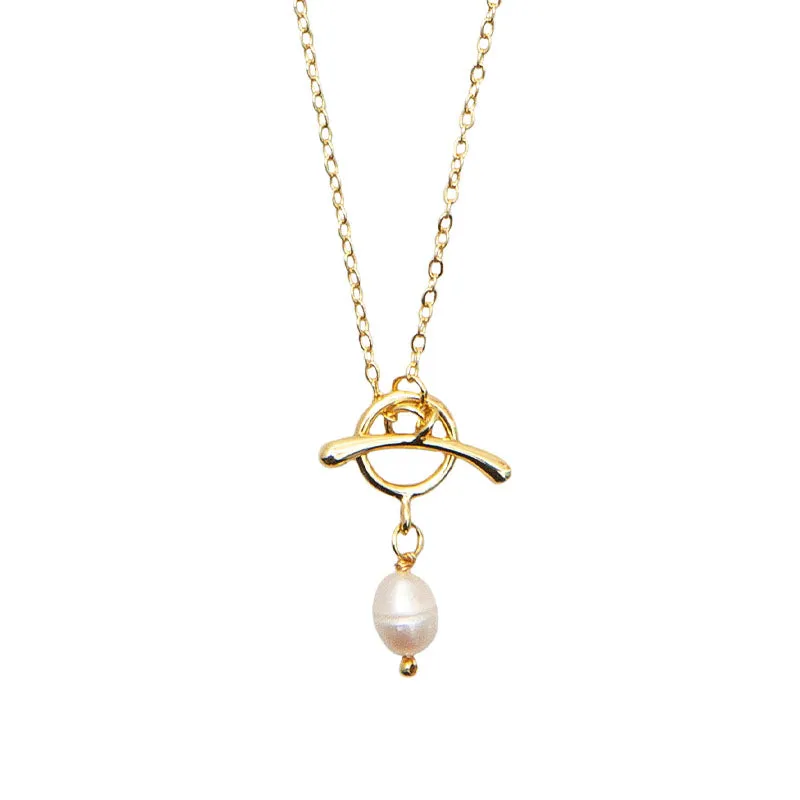 Pearl T Bar Healing Necklace made by Lotus & Luna