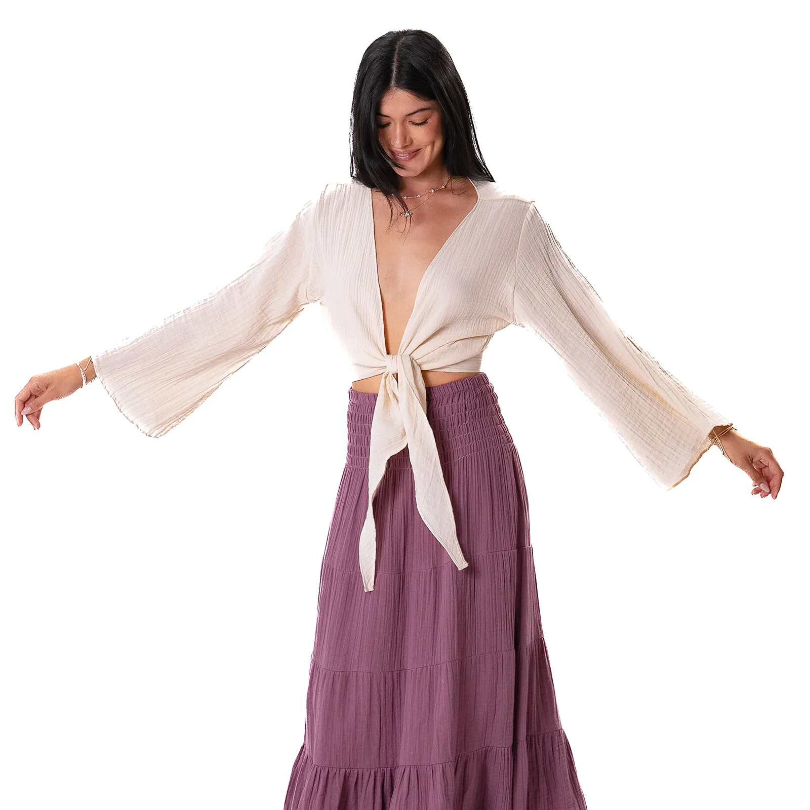Cream Cotton Daydreamer Top sold by Lotus & Luna product image thumbnail 4