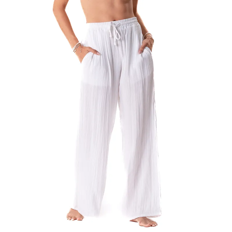White Cabana Pants made by Lotus & Luna