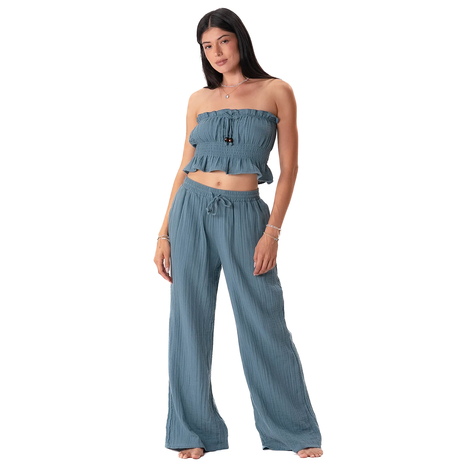 New Moon Blue Cabana Pants sold by Lotus & Luna product image thumbnail 5