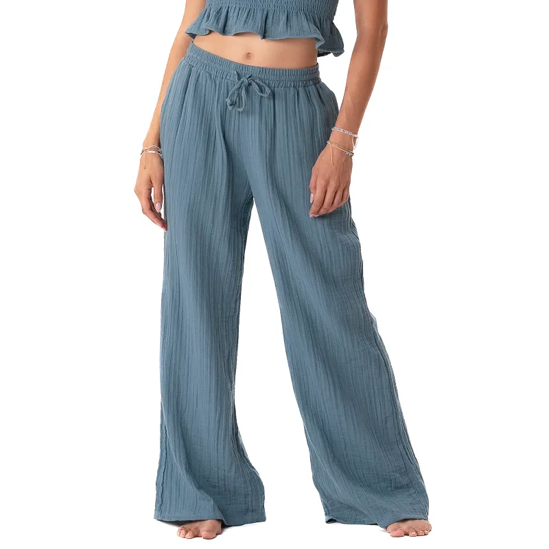 New Moon Blue Cabana Pants made by Lotus & Luna