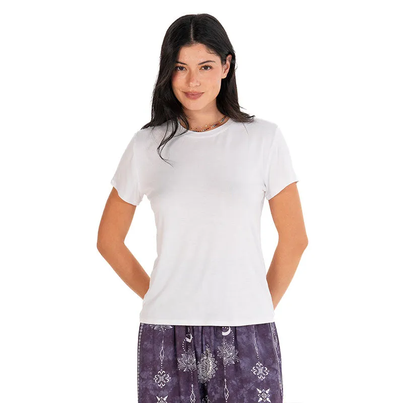 White Daily Tee sold by Lotus & Luna