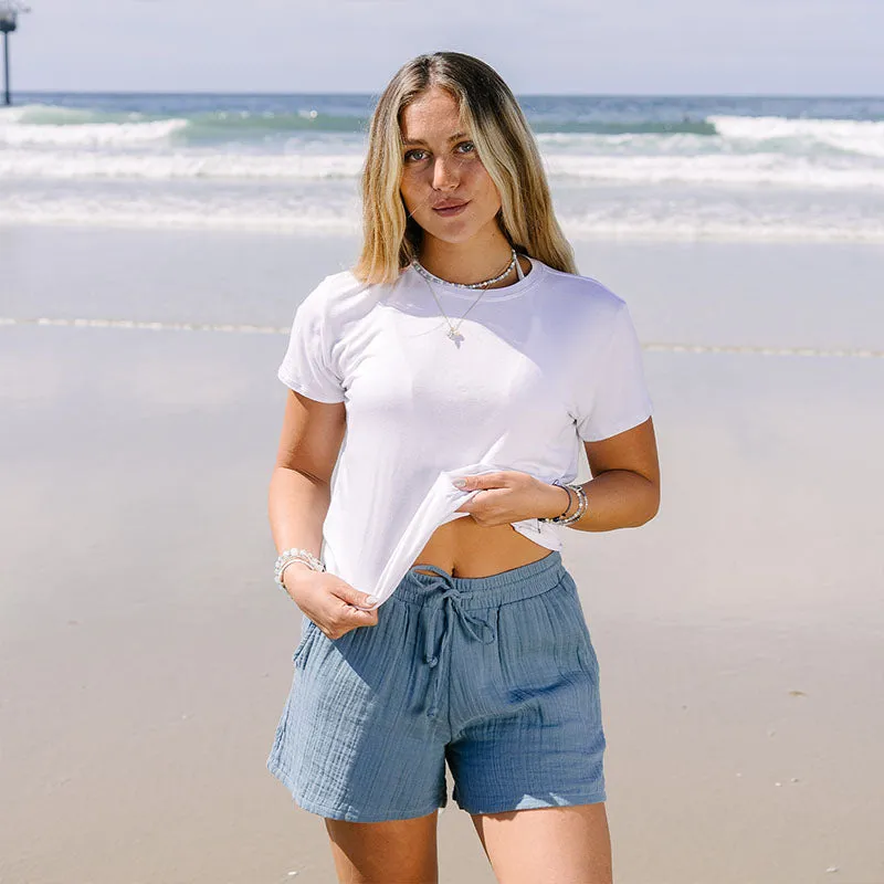 White Daily Tee sold by Lotus & Luna product image thumbnail 2