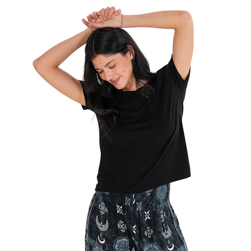 Black Daily Tee sold by Lotus & Luna product image thumbnail 5