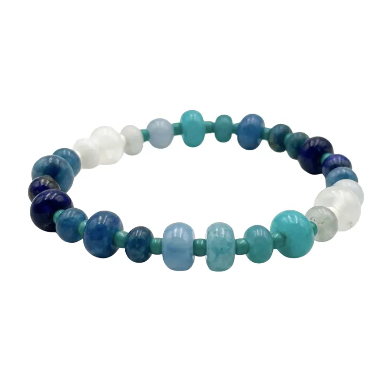 Blue Crush Statement Healing Bracelet made by Lotus & Luna