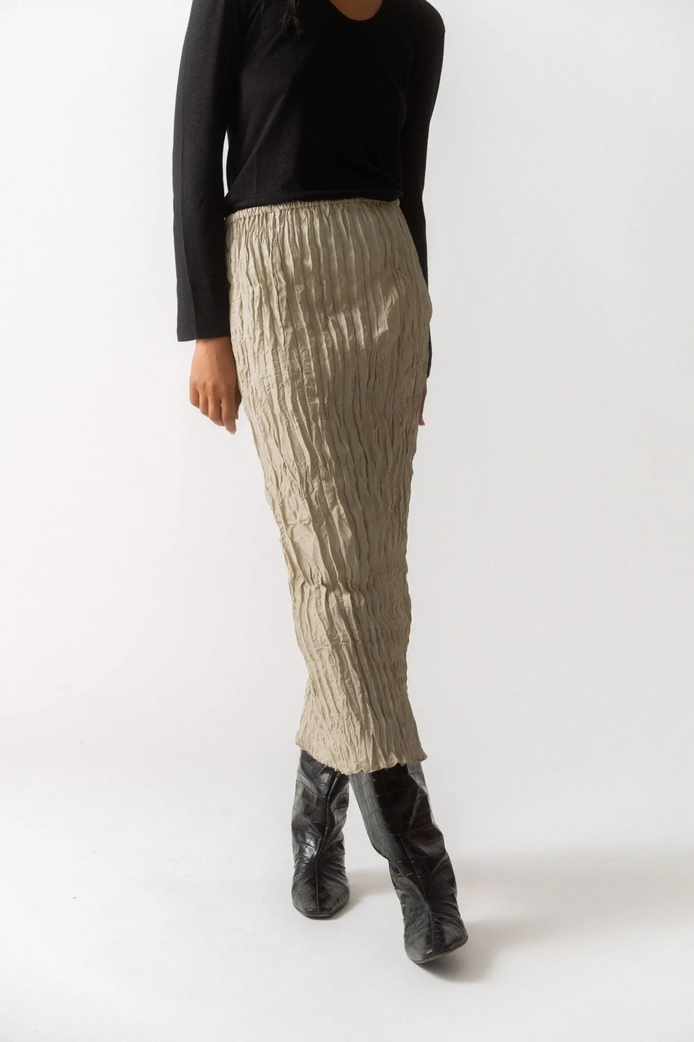 Toteme Crinkled Silk Midi Skirt sold by Bessette product image thumbnail 2