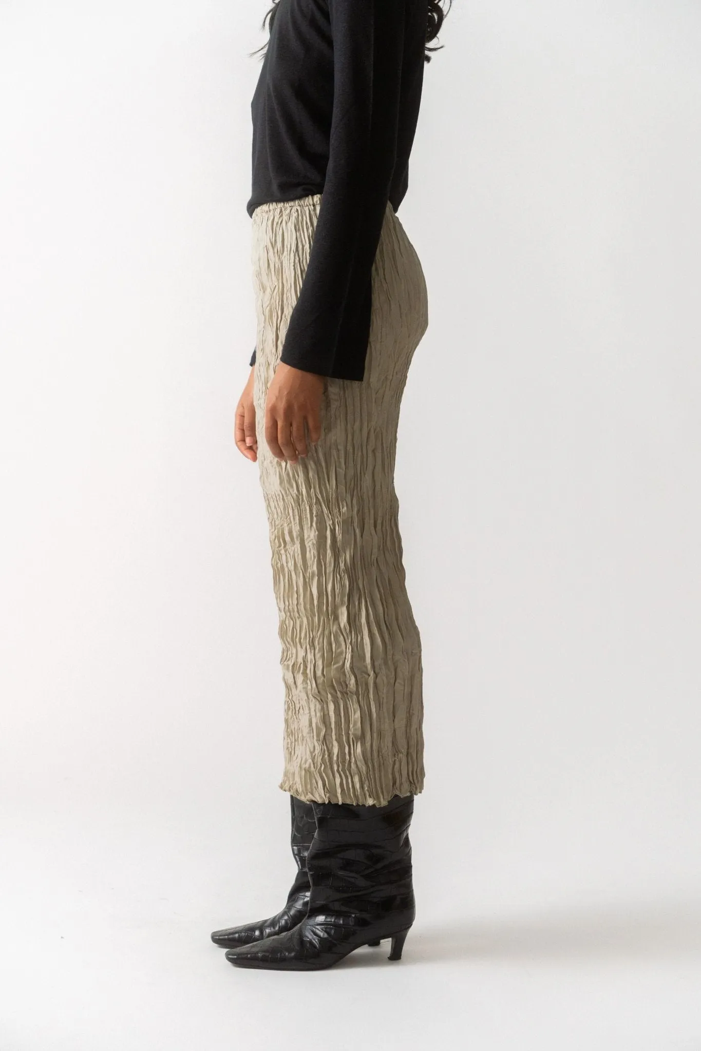 Toteme Crinkled Silk Midi Skirt sold by Bessette product image thumbnail 3