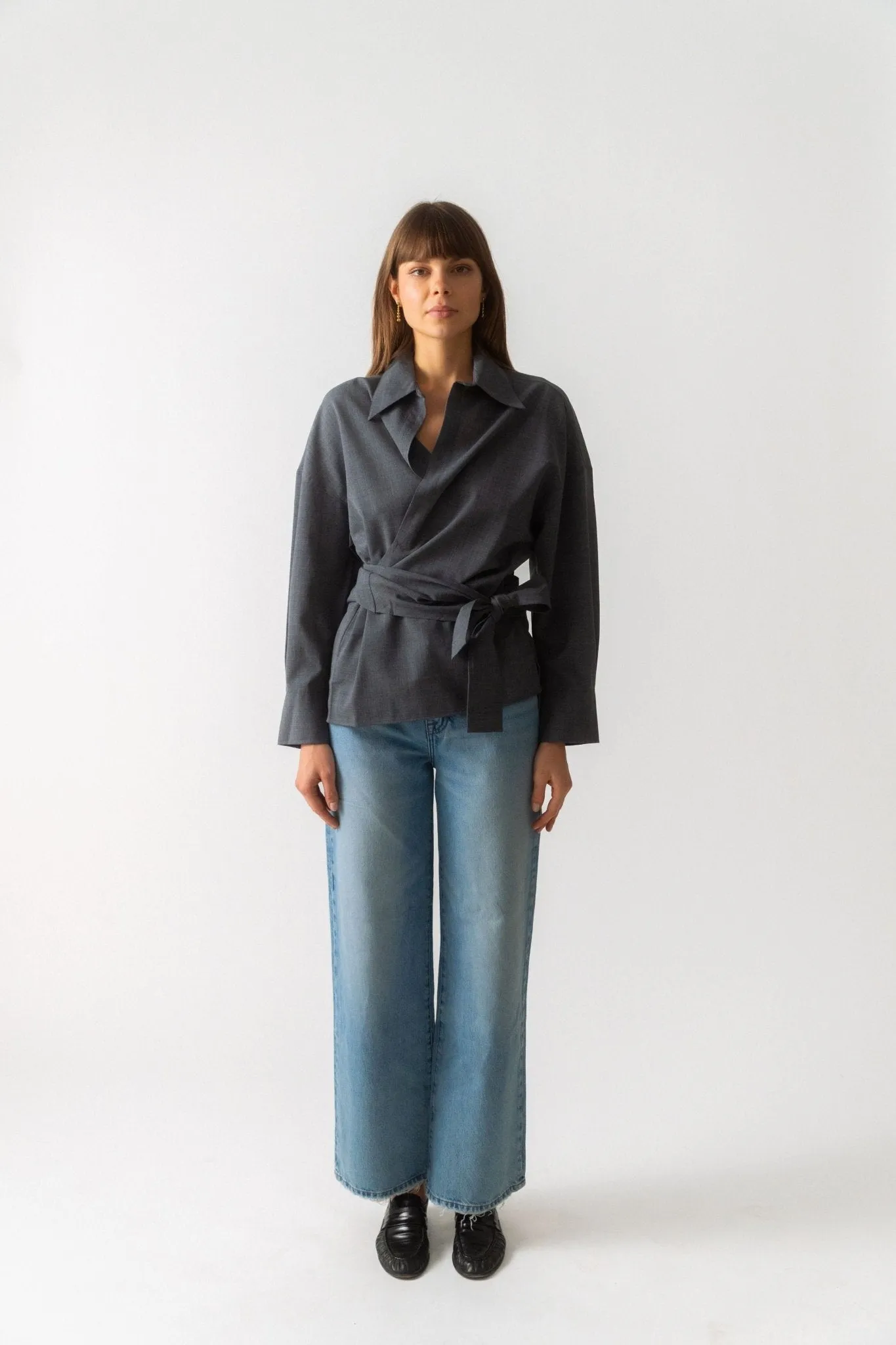 Róhe Wool Wrap Shirt sold by Bessette