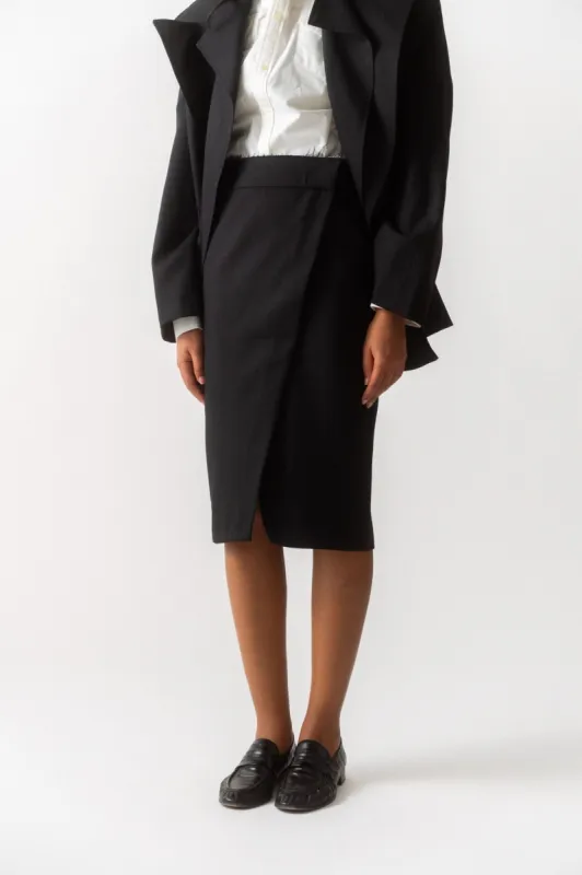 Raw Edge Knee-Length Skirt made by Rohe