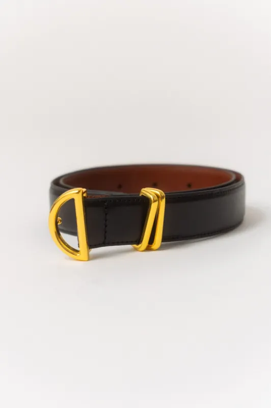 Frame Crescent Leather Belt (XS) sold by Bessette