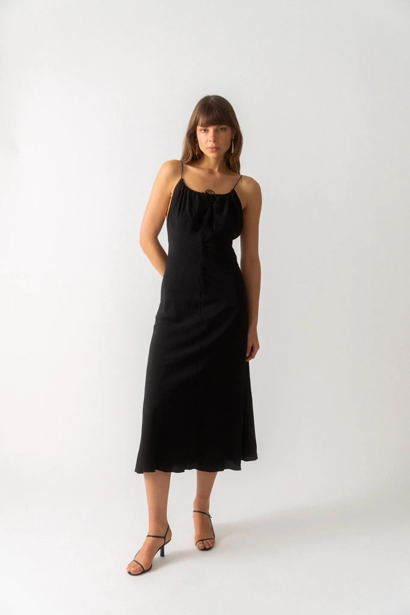 Gathered Halterneck Dress sold by Bessette