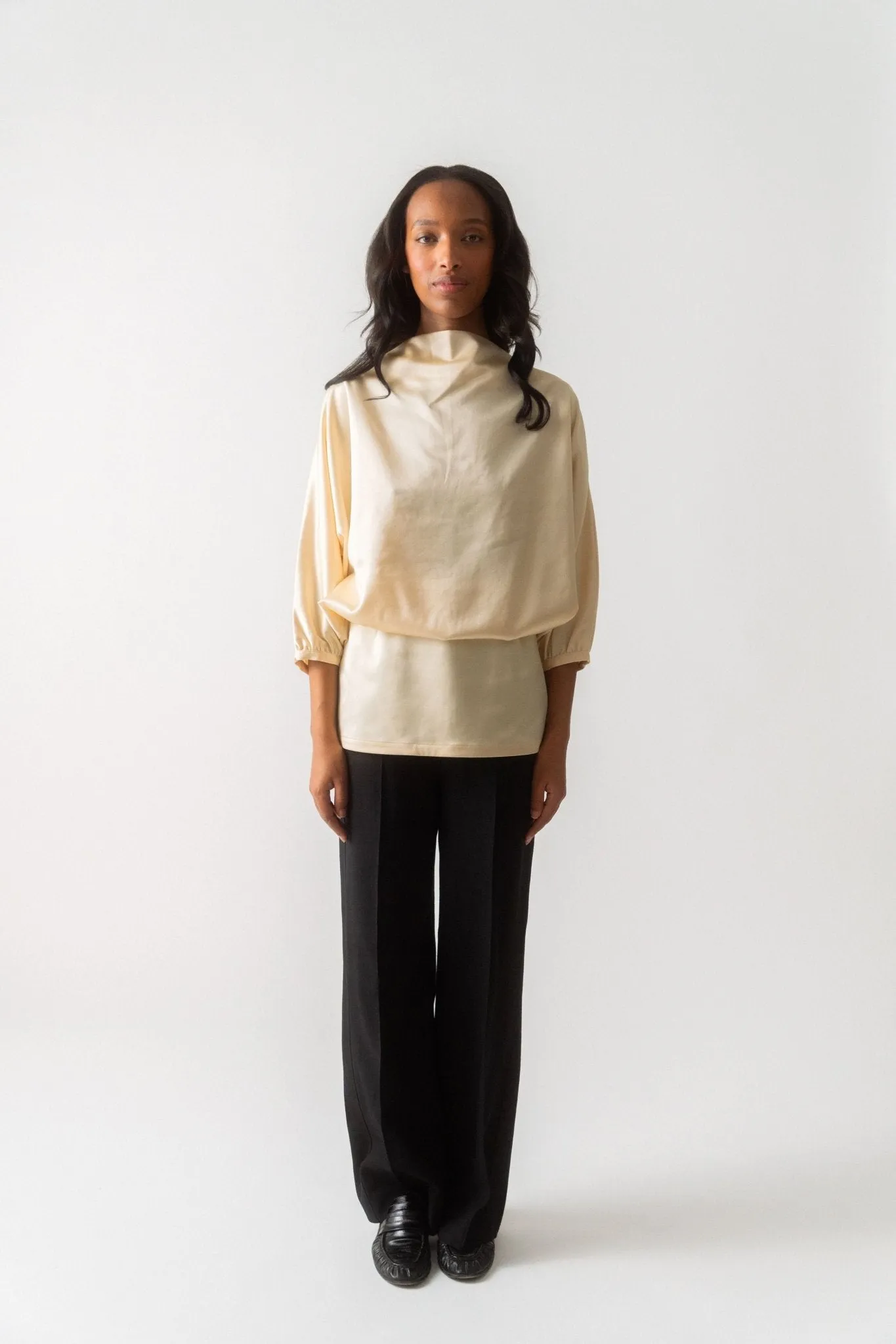 Toteme Draped Satin Top sold by Bessette product image thumbnail 4