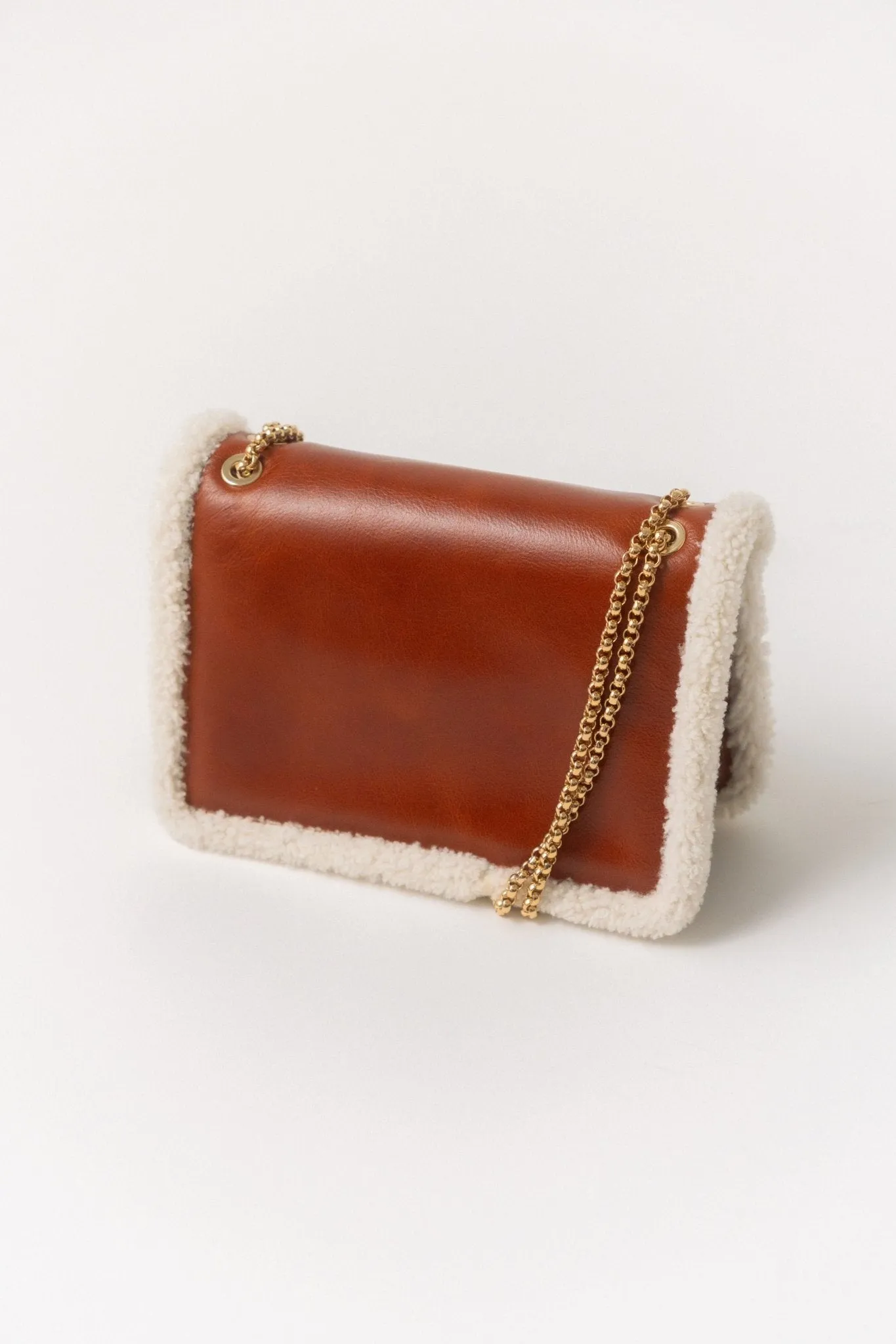 Marni Trunk Small Shearling-Lined Leather Shoulder Bag sold by Bessette product image thumbnail 4