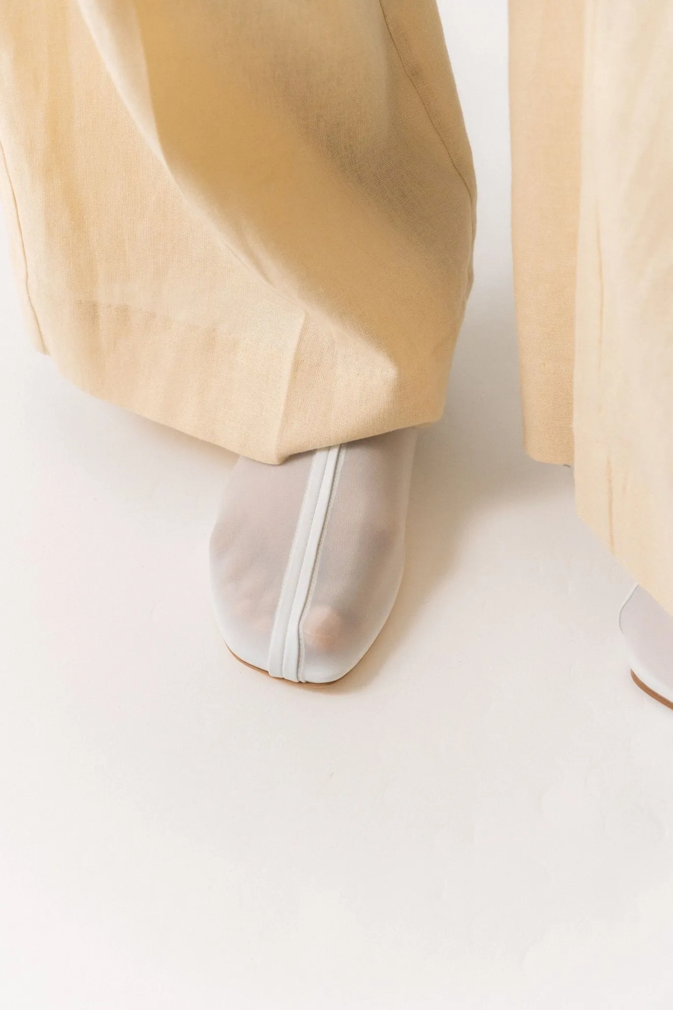 Leather Trimmed Mesh Flat sold by Bessette