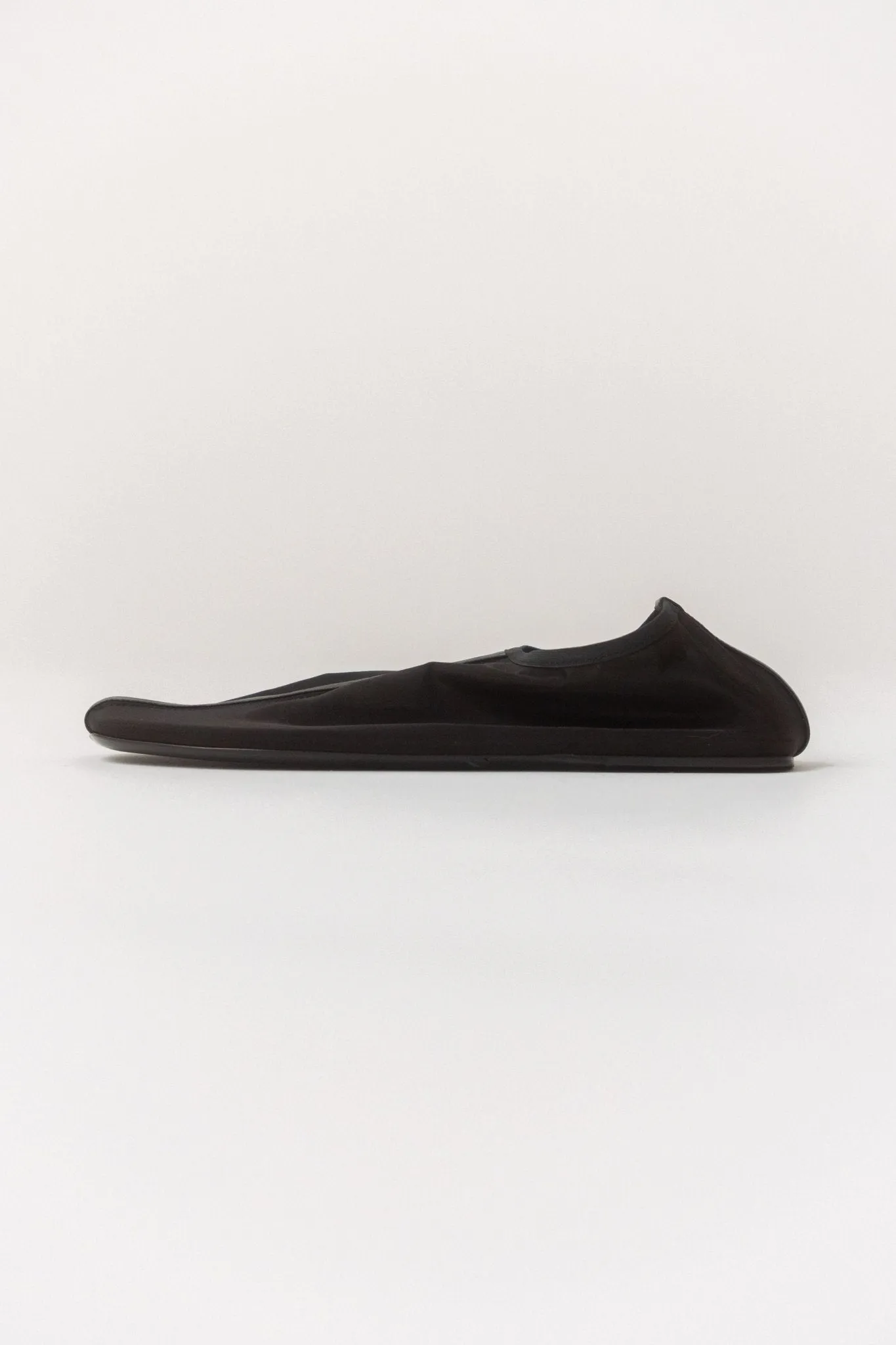Black Leather Trimmed Mesh Flat sold by Bessette product image thumbnail 3